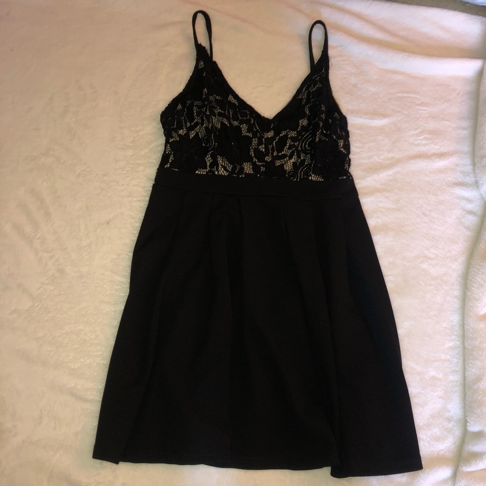 Cute black lace dress!
